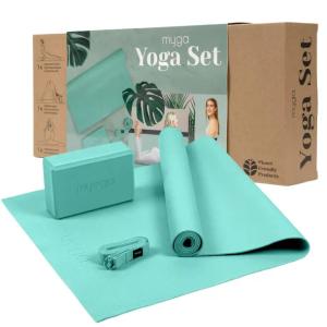 Zestaw do jogi myga Yoga Starter Kit mata do ćwiczeń klocek pasek