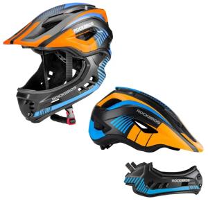 KASK ROWEROWY DZIECIĘCY ROCKBROS FULL FACE ROZMIAR M Z ODPINANĄ SZCZĘKĄ