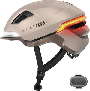 ABUS kask rowerowy z migaczami HYP-E champagne (51-55)