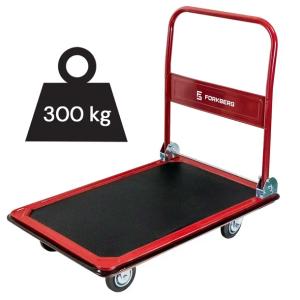 Wózek Transportowy platformowy Magazynowy FORKBERG 300kg koła pneumatyczne