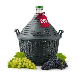 Balon do wina 20l szklany gąsior w koszu fermentacja nalewek grube szkło