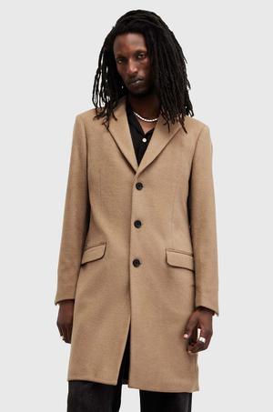AllSaints płaszcz z domieszką wełny HAL COAT