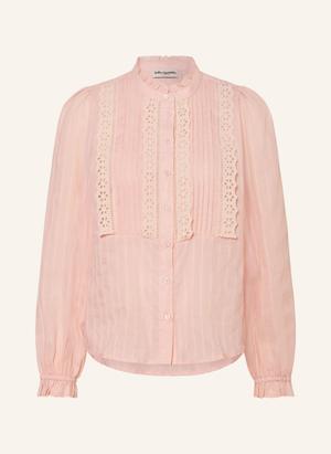 Lollys Laundry Bluzka Arielll Z Falbanami I Koronką Ażurową rosa