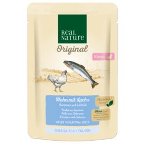 REAL NATURE Original mokra karma dla kota, kociąt, Kurczak z łososiem 12x85 g