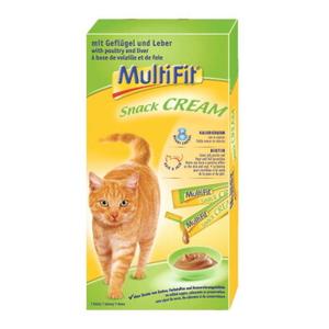 MultiFit kremowy przysmak Drób, wątroba i biotyna 77x15 g