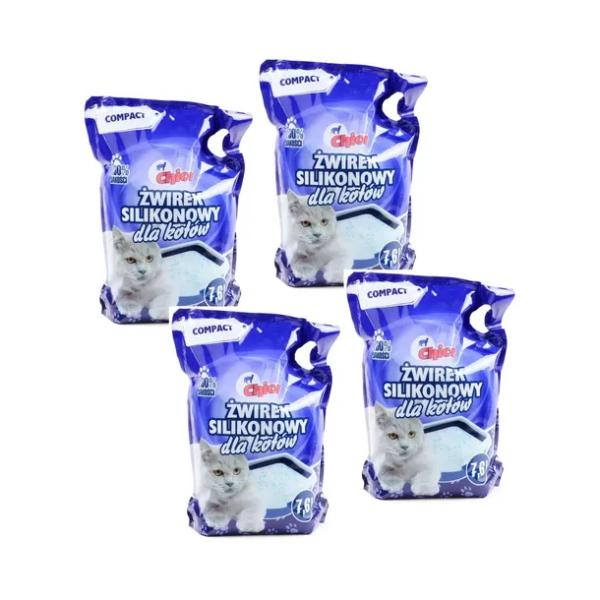 Żwirek Silikonowy kota Compact Naturalny 4x7,6L