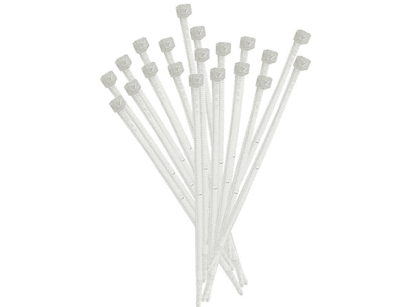Opaski zaciskowe HEITECH 20 cm 100 szt Biały