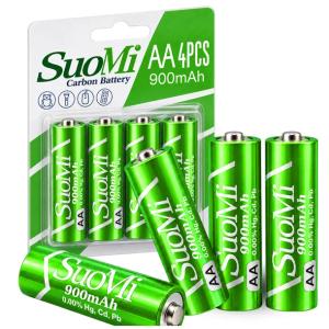 BATERIE AA R6 1,5V CYNKOWO-WĘGLOWE SUOMI 900mAh MOCNE ZESTAW 4 SZT