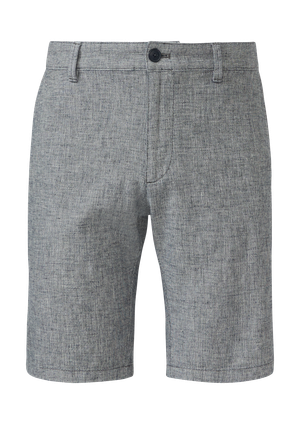 Bermudy Phoenix z teksturowanej mieszanki lnu
