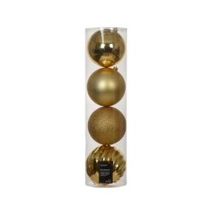 Bombki plastikowe mix śr. 14 cm złoty 4 szt.