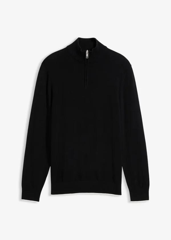 Elegancki sweter ze stójką z bawełny
