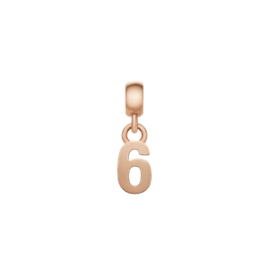 Daniel Wellington DW Charm Number 6 Rose Gold