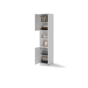 Szafka Bed Concept BC-08 45x218x46 cm | Biały połysk | do sypialni | praktyczna | nowoczesna
