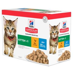 Hill's Science Plan Kitten wielopak Ryba i kurczak 12x85 g