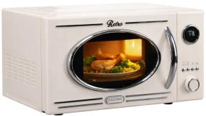 KUCHENKA MIKROFALOWA Z GRILLEM 20L 800W RETRO LED 12 PROGRAMÓW SZYBKA