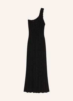 By Aylin Koenig Sukienka Z Dzianiny Na Jedno Ramię Adeline schwarz