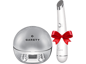 Zestaw masażer GARETT Beauty Pretty Face srebrny + Glow Eye biały