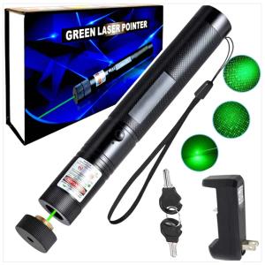 WSKAŹNIK LASEROWY POINTER LASER ZIELONY LED MOCNY DUŻY ZASIĘG + PUDEŁKO