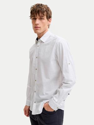 Jack & Jones Koszula Henry 12289197 Biały Regular Fit