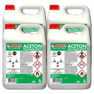 Aceton techniczny DORIS 20L Zestaw 4szt x 5L