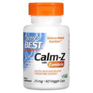 Doctor's Best, Calm-Z with Zembrin, 25 mg, 60 kapsułek roślinnych