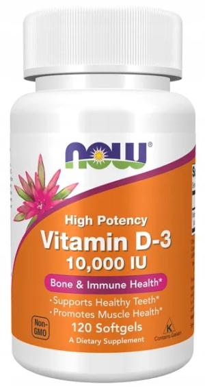 NOW FOODS VITAMIN D3 10000 IU 120k WITAMINA D3 250mcg