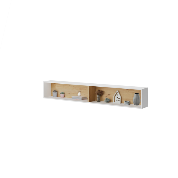 Półka wisząca Bed Concept BC-30 211x33x25 cm | Szary/Grafit | dekoracyjna | praktyczna | do sypialni