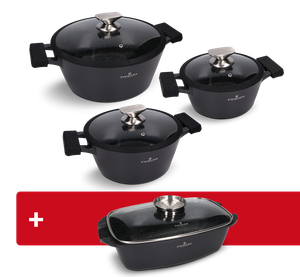 Zestaw garnków 6 el. Black Stone + brytfanna Black Stone Zwieger