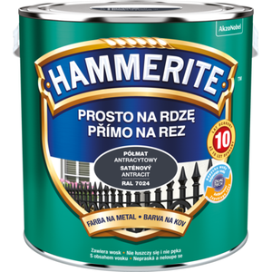 Farba Prosto na rdzę Półmat Antracytowy 2,5 l Hammerite