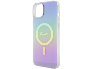 Etui GUESS Hardace IML Iridescent Magsafe do iPhone 15 Fioletowy GUHMP15SHITSU