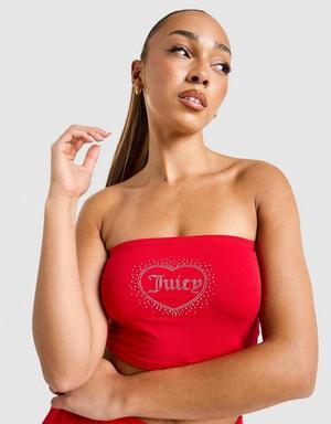 Juicy Couture Top Bandeau Diamente Heart Logo