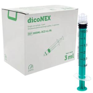 Strzykawki 3 częściowe luer-lock 3ml dicoNEX