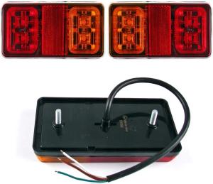 2X LAMPA ZESPOLONA TYLNA LED DIODOWA PRZYCZEPY BAGAŻNIKA ROWEROWEGO PARA