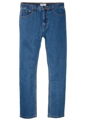 Jeansy z elastycznymi wstawkami w talii, classic fit, prosta nogawka