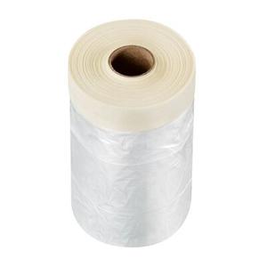 Folia ochronna z taśmą CQ F-HDPE 7 µm 140 cm x 33 m C20 cm