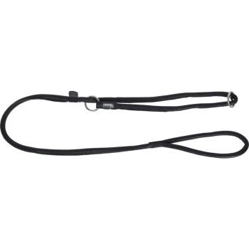 Kerbl Szyta na okrętkę skórzana smycz Roma czarna 170 cm, 8 mm
