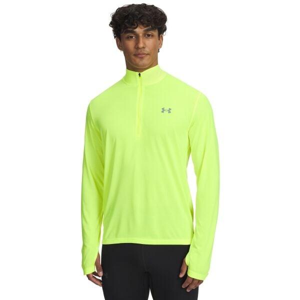UNDER ARMOUR bluza męska do biegania z zamkiem 1/4 Launch czerwona (L)