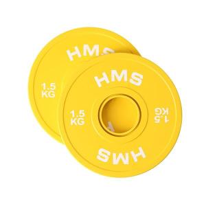 HMS obciążenie olimpijskie do siłownie zestaw 2x1,5kg CBRS żółte