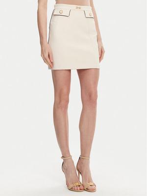 Elisabetta Franchi Spódnica mini GO-T03-51E2 Écru Regular Fit