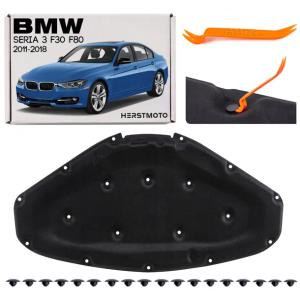 BMW SERIA 3 F30 F80 2011-2018 SEDAN WYGŁUSZENIE MASKI 51487221993 + SPINKI