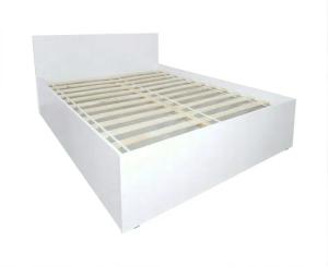 Łóżko 120x200 białe do sypialni solidne 4D ze stelażem