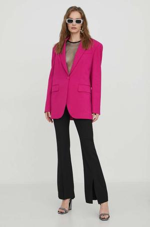 Moschino Jeans marynarka z domieszką wełny