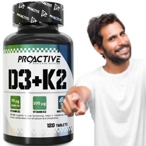 WITAMINY odporność witamina D Proactive D3+K2 4000iu 120tab.