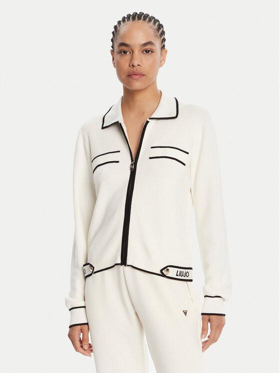 Liu Jo Sport Kardigan TF5250 MS59L Écru Regular Fit