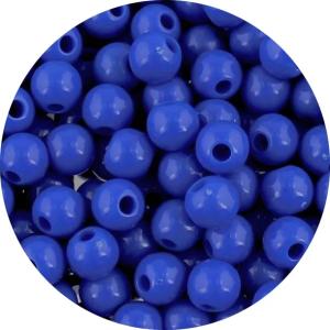Koraliki Gładkie Klasyczne w Kształcie Kulki 6mm Akryl Granatowe 50szt
