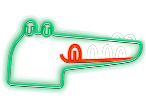 Neon FOREVER TF1 LED Jurassic Krokodyl Zielony FLNJ03