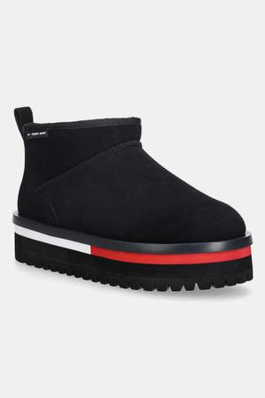 Tommy Jeans śniegowce zamszowe TJW FLATFORM SNOW BOOT SUEDE