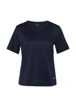 T-shirt wykonany z merceryzowanej bawełny o luźnym kroju