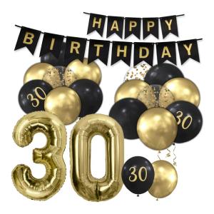 BALONY zestaw dekoracji cyfry na 30 LAT urodziny