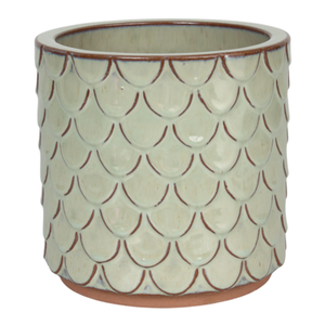 Donica 4397 szkliwo CYLINDER mrozoodporna 28 x 25 cm zieleń 004